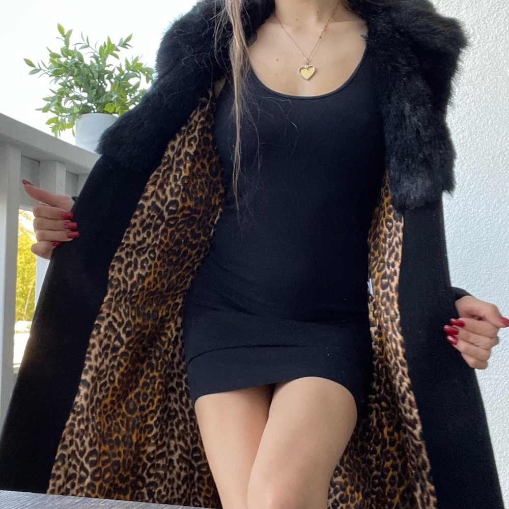 Vintage Marvin Richards Wool & Faux Fur Peacoat